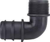 Encaixes de cotovelo masculinos pretos Dn1 da irrigação dos conectores da tubulação da irrigação” X 1/2”